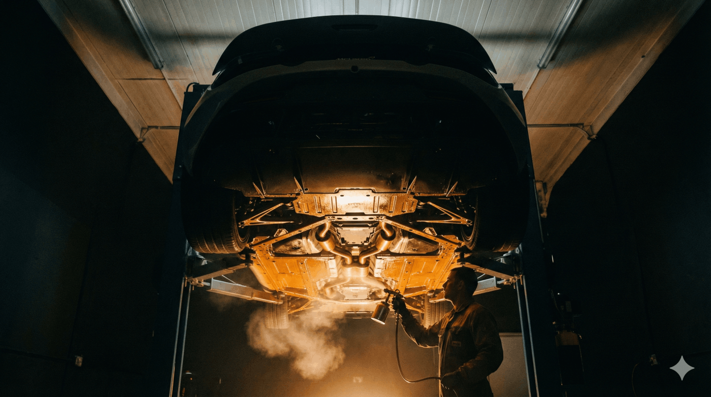 Nástřik podvozku a dutin antikorozním voskem jako ochrana před zimní solí