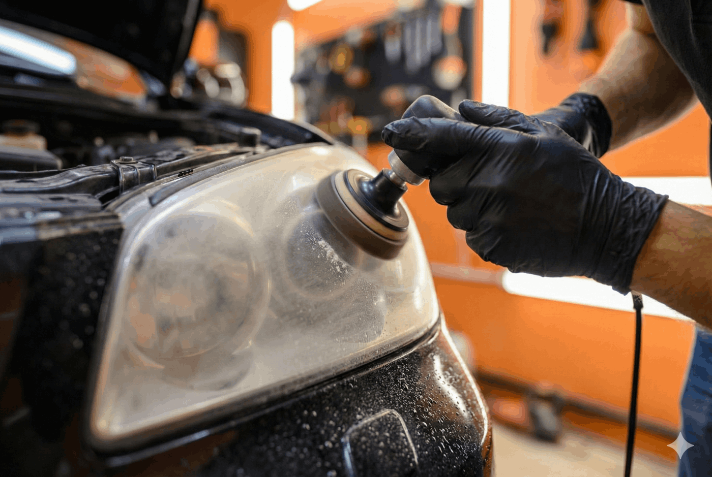 renovace zašlých světel, leštění světel